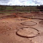 Exposed archaeological features during field archaeology works